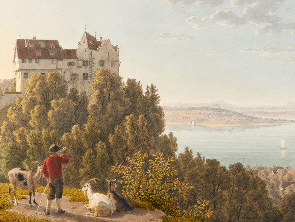 Vue du château de Salenstein et du lac de Constance