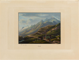 Vue d’Airolo et de la Tremola menant au col du Saint-Gothard